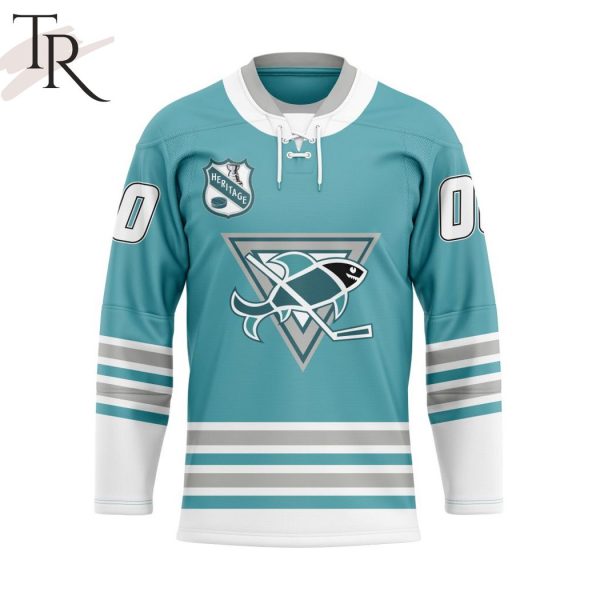 NHL San Jose Sharks Personalized Heritage Hockey Jersey Design