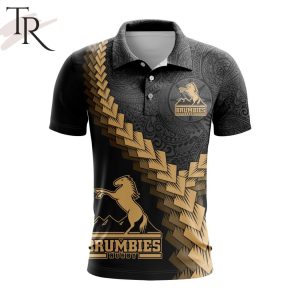 Super Rugby ACT Brumbies Special Black And Gold Polo Shirt