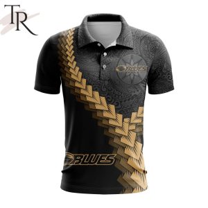 Super Rugby Auckland Blues Special Black And Gold Polo Shirt