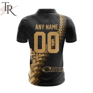 Super Rugby Auckland Blues Special Black And Gold Polo Shirt