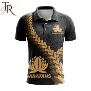 Super Rugby New South Whale Waratahs Special Black And Gold Polo Shirt