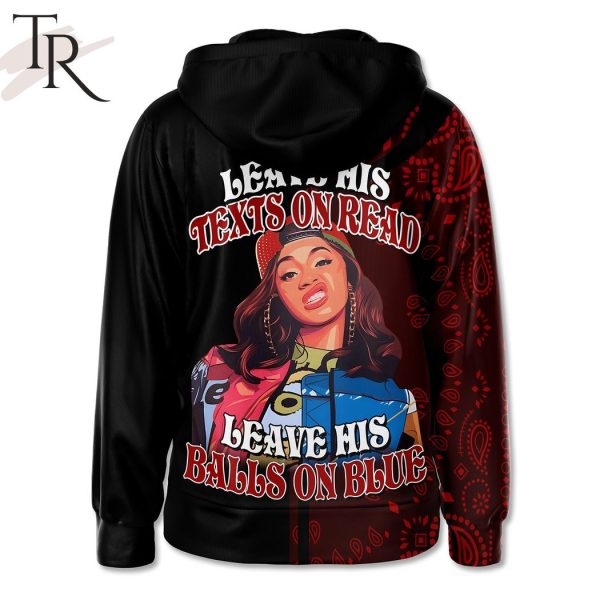 Cardi B Leave His Texts On Read Balls On Blue Hoodie