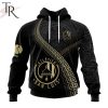 Personalized LIGA MX Atlas F.C Special Black And Gold Design Hoodie