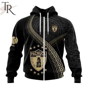 Personalized LIGA MX C.F. Pachuca Special Black And Gold Design Hoodie