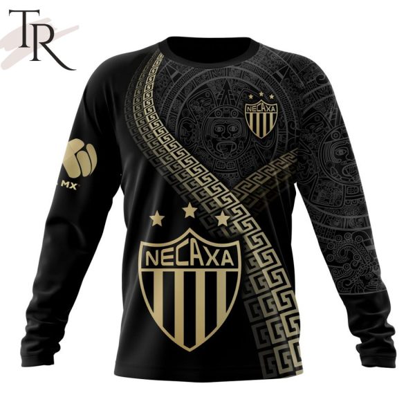 Personalized LIGA MX Club Necaxa Special Black And Gold Design Hoodie