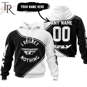 Fly Racing I Regret Nothing – White Hoodie