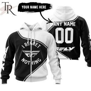 Fly Racing I Regret Nothing – White Hoodie