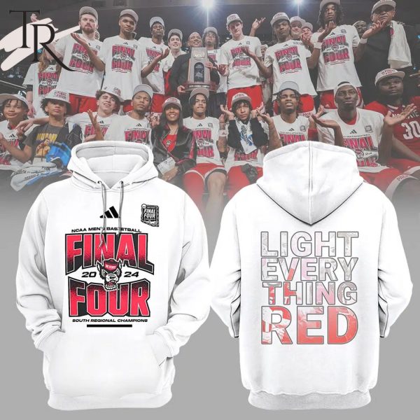 NC State Men’s Basketball 2024 Final Four Light Every Thing Red Hoodie – White