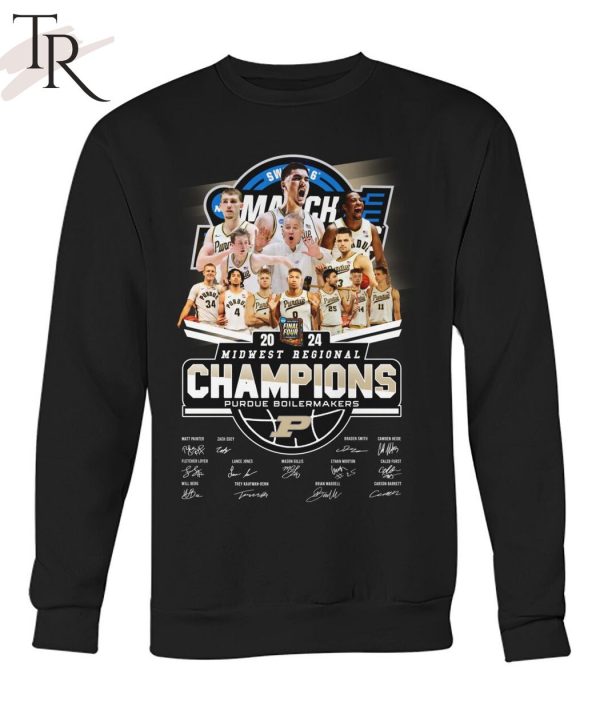 2024 Midwest Regional Champions Purdue Boilermakers T-Shirt