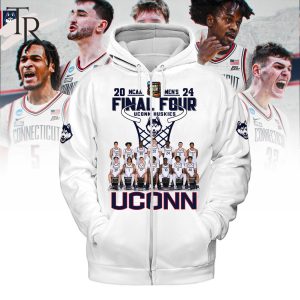 2024 NCAA Men’s Final Four Uconn Huskies Hoodie – White