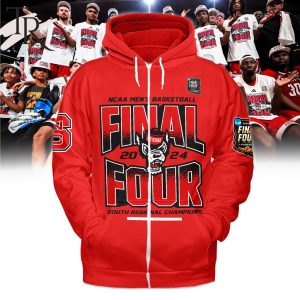 NCAA Men’s Basketball Final Four 2024 South Regional Champions NC State Wolfpack Hoodie – Red