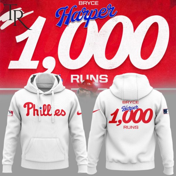 MLB Philadelphia Phillies Bryce Harper 1000 Runs Hoodie