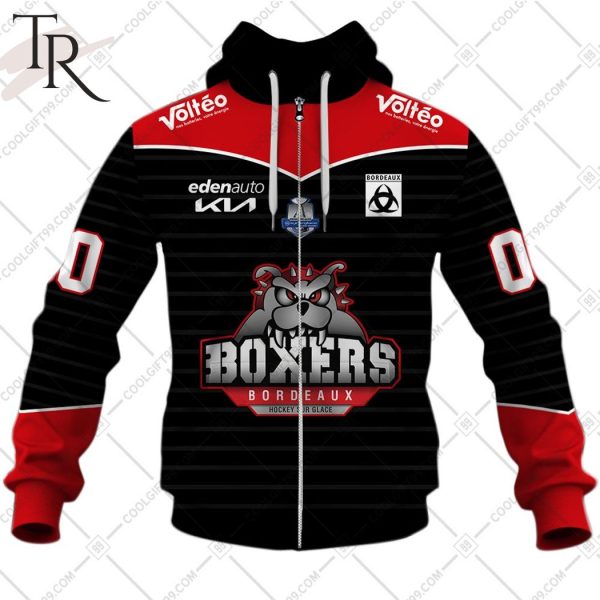 Personalized FR Hockey Boxers de Bordeaux Home Jersey Style Hoodie