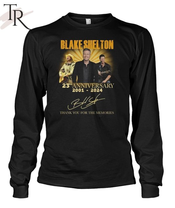 Blake Shelton 23rd Anniversary 2001-2024 Thank You For The Memories T-Shirt