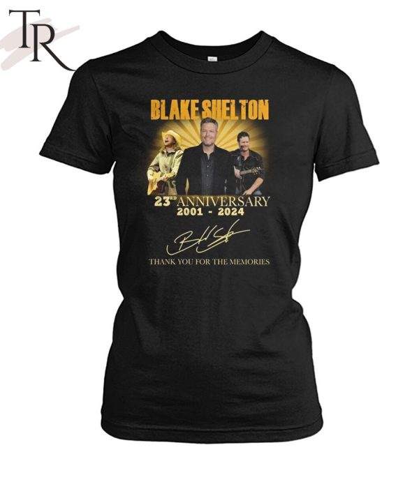 Blake Shelton 23rd Anniversary 2001-2024 Thank You For The Memories T-Shirt