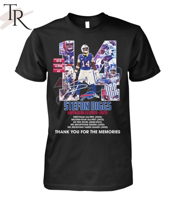 Stefon Diggs Buffalo Bills 2020-2023 Thank You For The Memories T-Shirt