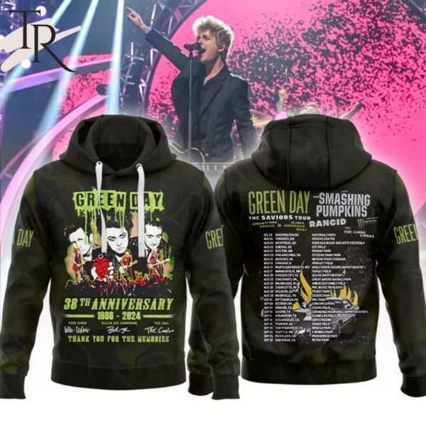 Green Day The Saviors Tour 2024 30th Anniversary Hoodie