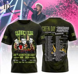 Green Day The Saviors Tour 2024 30th Anniversary Hoodie