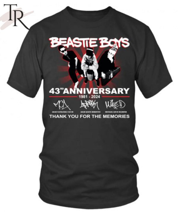Beastie Boys 43rd Anniversary 1981-2024 Thank You For The Memories T-Shirt