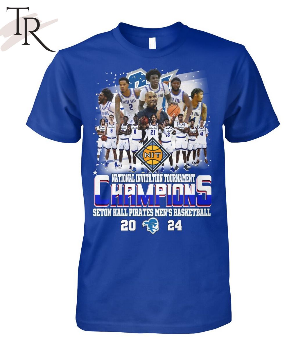National Invitation Tournament Champions Seton Hall Pirates Men's Basketball 2024 T-Shirt