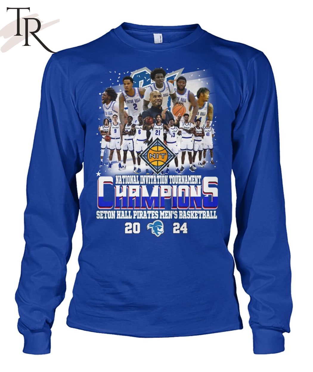 National Invitation Tournament Champions Seton Hall Pirates Men's Basketball 2024 T-Shirt