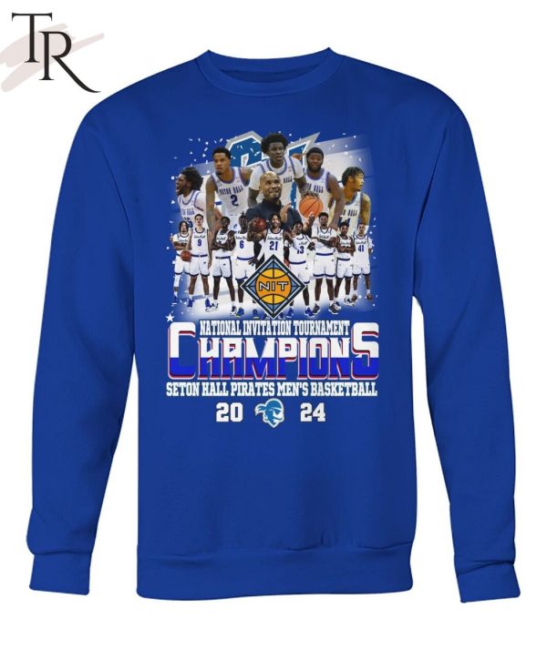 National Invitation Tournament Champions Seton Hall Pirates Men’s Basketball 2024 T-Shirt