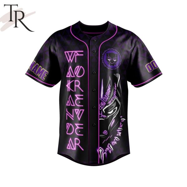 Black Panther Wakanda Forever Long Live The King Custom Baseball Jersey