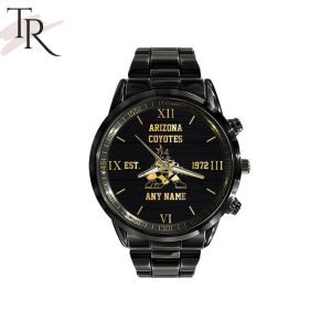 NHL Arizona Coyotes Special Black Stainless Steel Watch