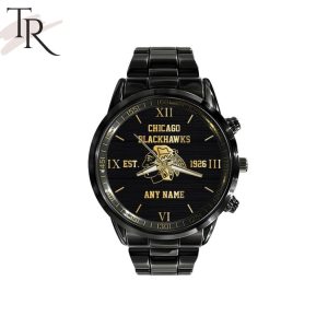 NHL Chicago Blackhawks Special Black Stainless Steel Watch