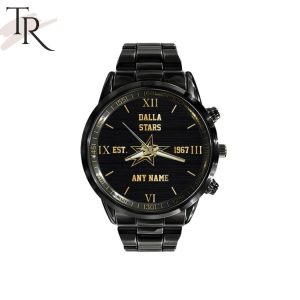 NHL Dallas Stars Special Black Stainless Steel Watch