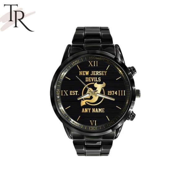 NHL New Jersey Devils Special Black Stainless Steel Watch