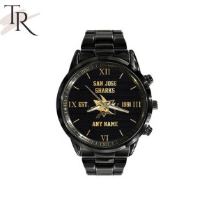 NHL San Jose Sharks Special Black Stainless Steel Watch
