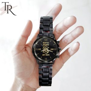 NHL Seattle Kraken Special Black Stainless Steel Watch