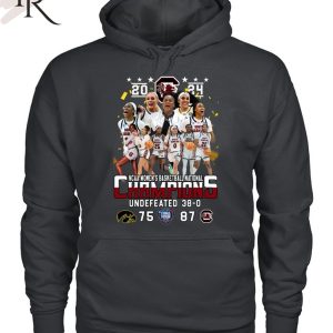 2024 NCAA Women’s Basketball National Champions Undefeated 38-0 Final Four Iowa 75 – 87 South Carolina Gamecocks T-Shirt