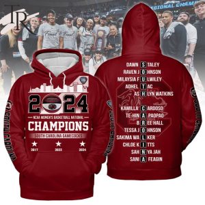 2024 NCAA Women’s Basketball National Champions South Carolina Gamecocks Hoodie – Garnet