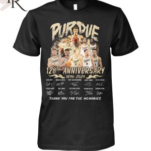 Purdue Boilermakers 128th Anniversary 1896-2024 Thank You For The Memories T-Shirt