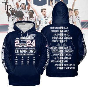 NCAA Uconn Huskies Big East Men’s Basketball Tournament Champions Hoodie – Navy