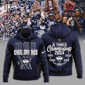 NCAA Men’s Basketball 6 Times Champions Uconn Huskies Hoodie – Navy