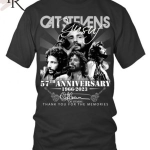 Cat Stevens 57th Anniversary 1966-2023 Thank You For The Memories T-Shirt