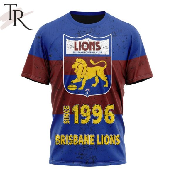 AFL Brisbane Lions Special Retro Heritage Design Hoodie
