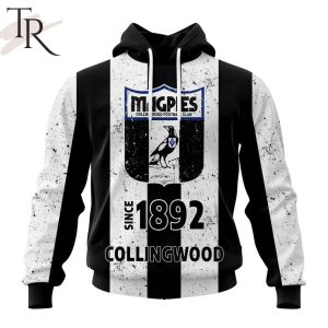 AFL Collingwood Football Club Special Retro Heritage Design Hoodie