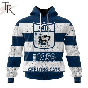 AFL Geelong Cats Special Retro Heritage Design Hoodie