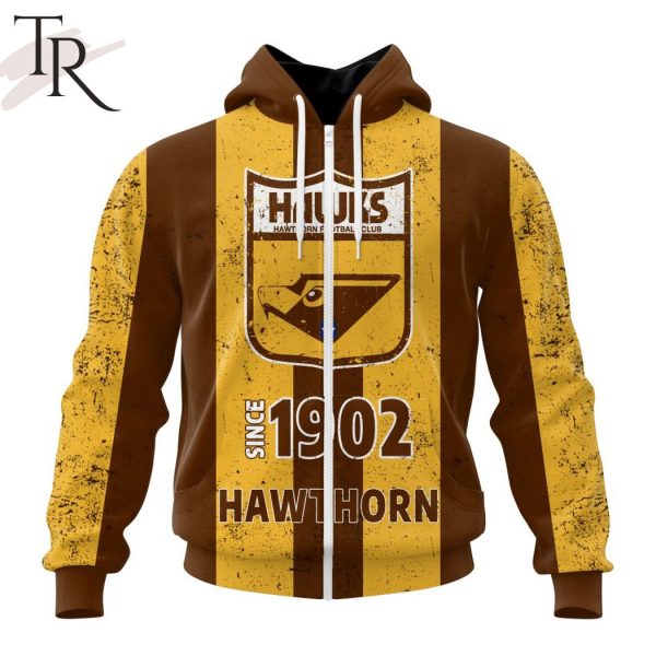 AFL Hawthorn Football Club Special Retro Heritage Design Hoodie