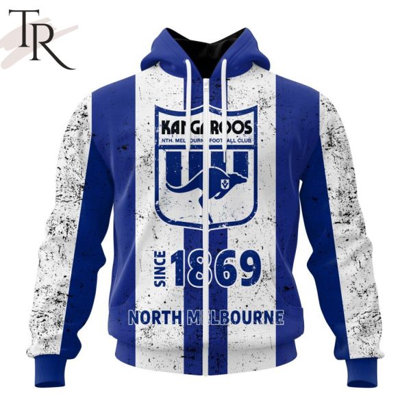 AFL North Melbourne Football Club Special Retro Heritage Design Hoodie