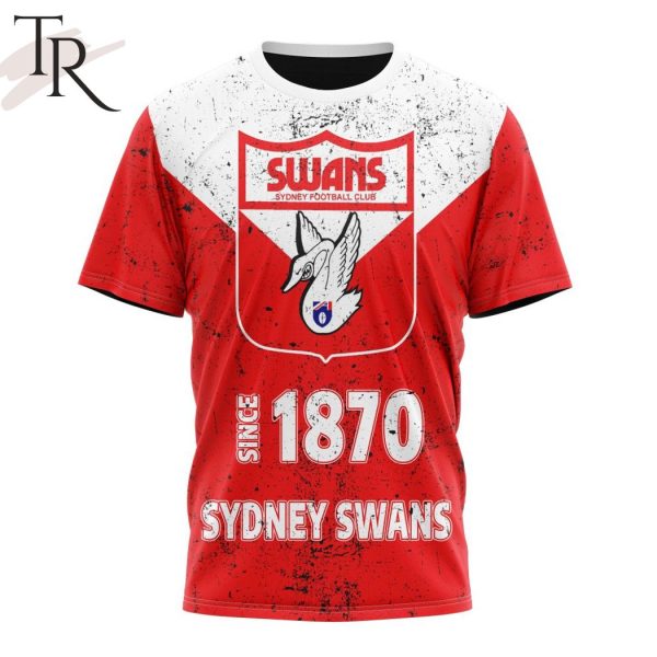 AFL Sydney Swans Special Retro Heritage Design Hoodie