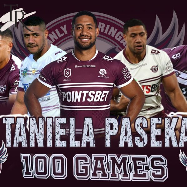 Manly Warringah Sea Eagles Taniela Paseka 100 Game Flag