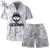 Uconn Huskies NCAA Aloho Tiki Pattern Hawaiian Set