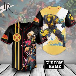 X-Men Wolverine Custom Baseball Jersey