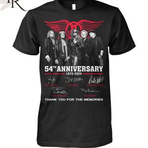 Aerosmith 54th Anniversary 1970-2024 Thank You For The Memories T-Shirt