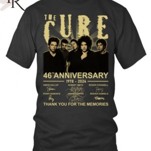 The Cure 46th Anniversary 1978-2024 Thank You For The Memories T-Shirt